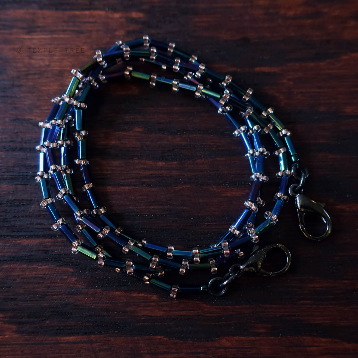 Temple Tree Bamboo Weave Beaded Mask Lanyard - Stellar