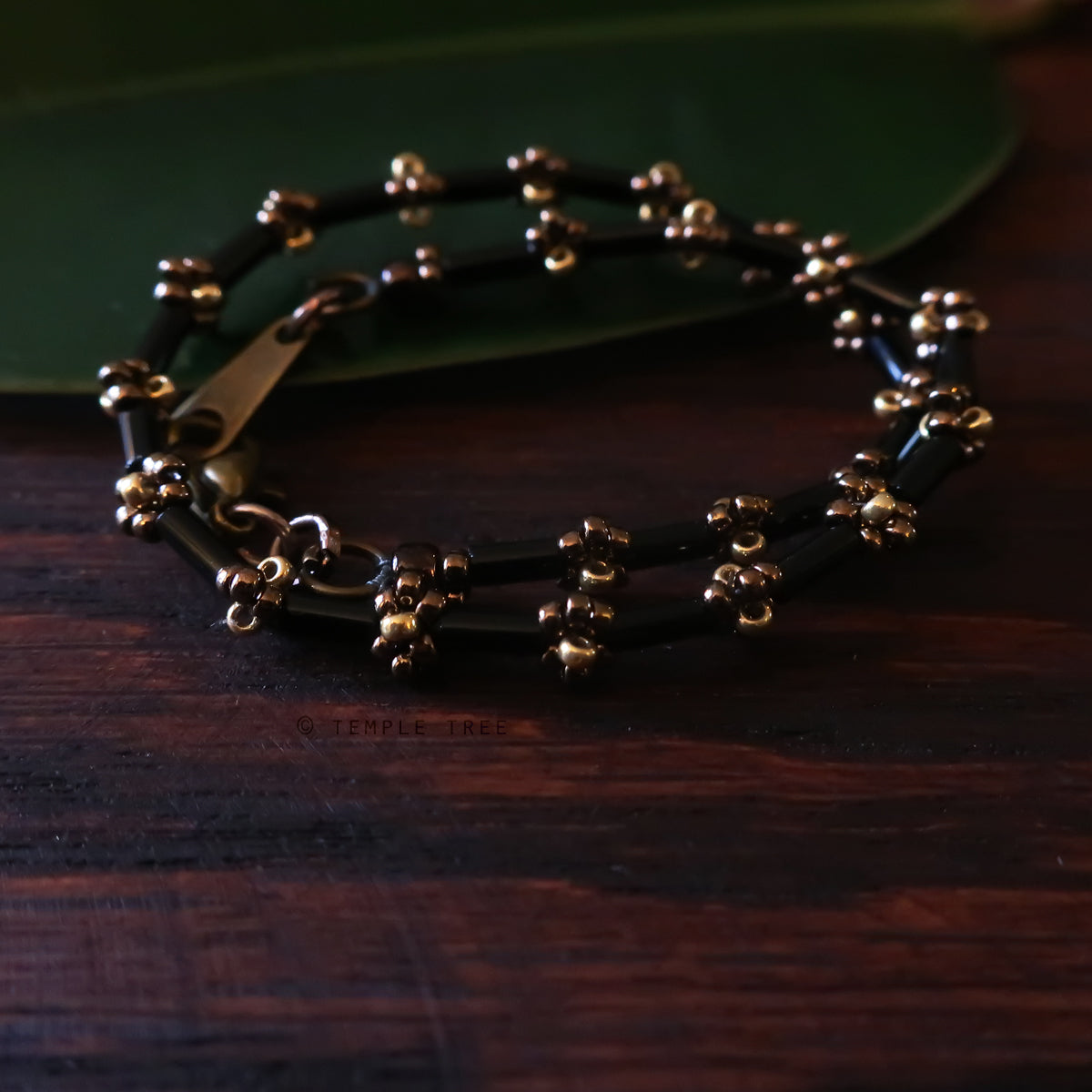 Temple Tree Curio Weave Beaded Bugle Bracelet - Your Choice of Color