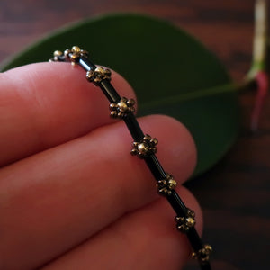 Temple Tree Curio Weave Beaded Bugle Bracelet - Your Choice of Color