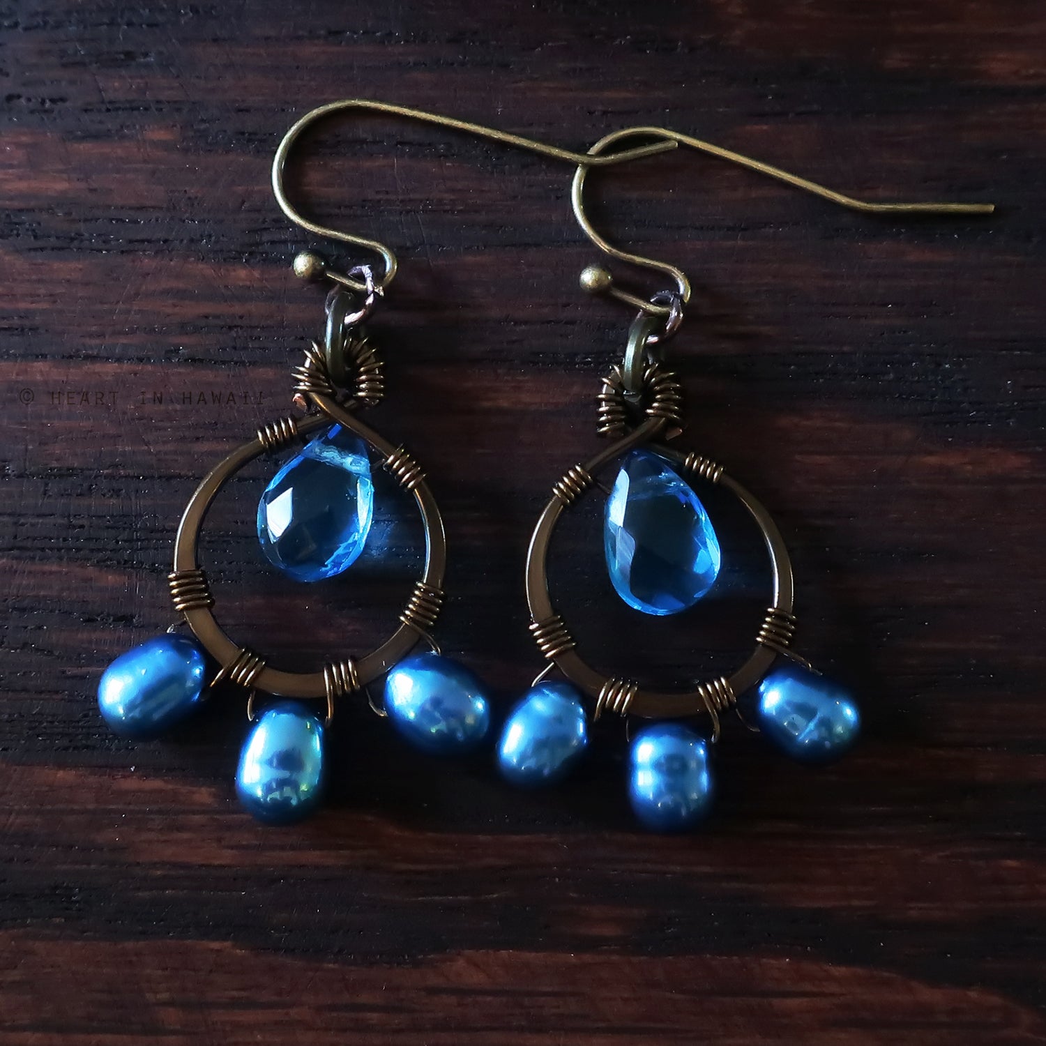Heart in Hawaii Petal Drop Earrings - Molokini