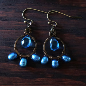 Heart in Hawaii Petal Drop Earrings - Molokini