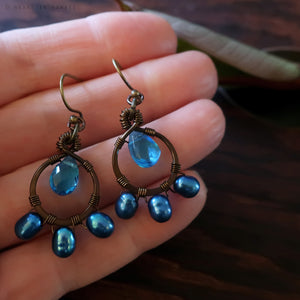 Heart in Hawaii Petal Drop Earrings - Molokini