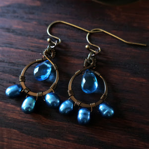Heart in Hawaii Petal Drop Earrings - Molokini