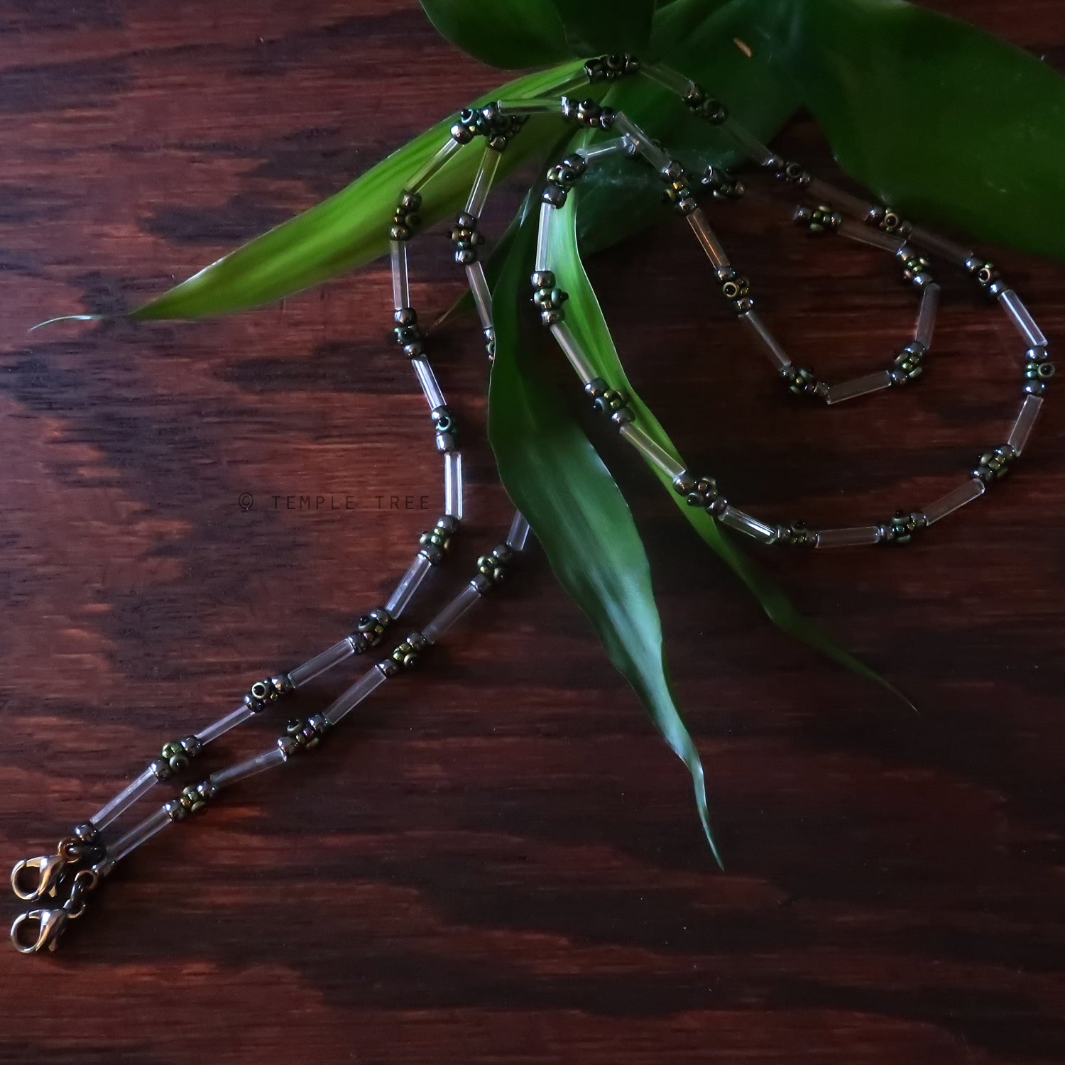 Temple Tree Lost Circuitry Beadwoven Lanyard with Rivets - trAnsist0r 38v1