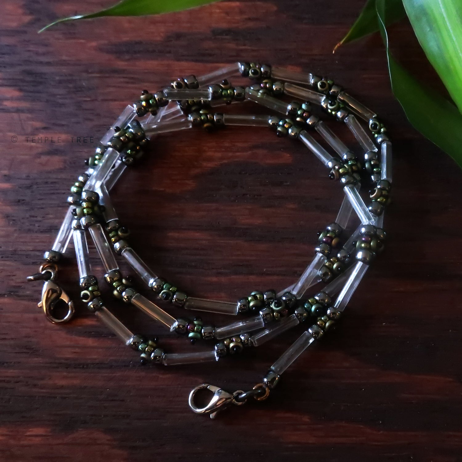 Temple Tree Lost Circuitry Beadwoven Lanyard with Rivets - trAnsist0r 38v1