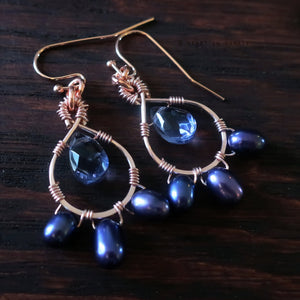 Heart in Hawaii Petal Drop Earrings - Dusk