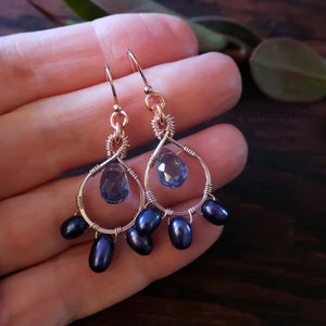 Heart in Hawaii Petal Drop Earrings - Dusk