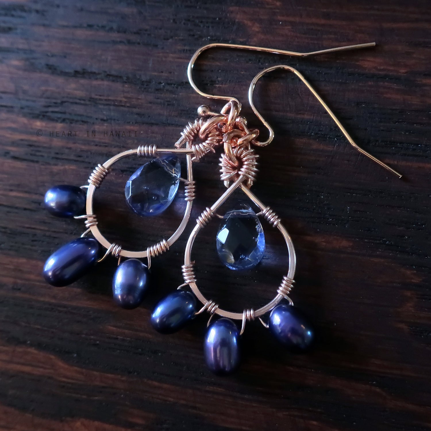 Heart in Hawaii Petal Drop Earrings - Dusk
