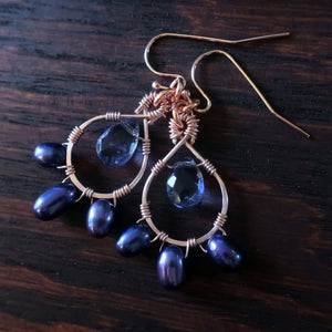 Heart in Hawaii Petal Drop Earrings - Dusk