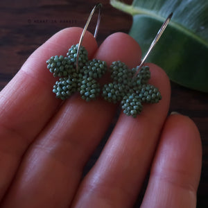 Heart in Hawaii Tiny Plumeria Flower Hoops - Faux Turquoise
