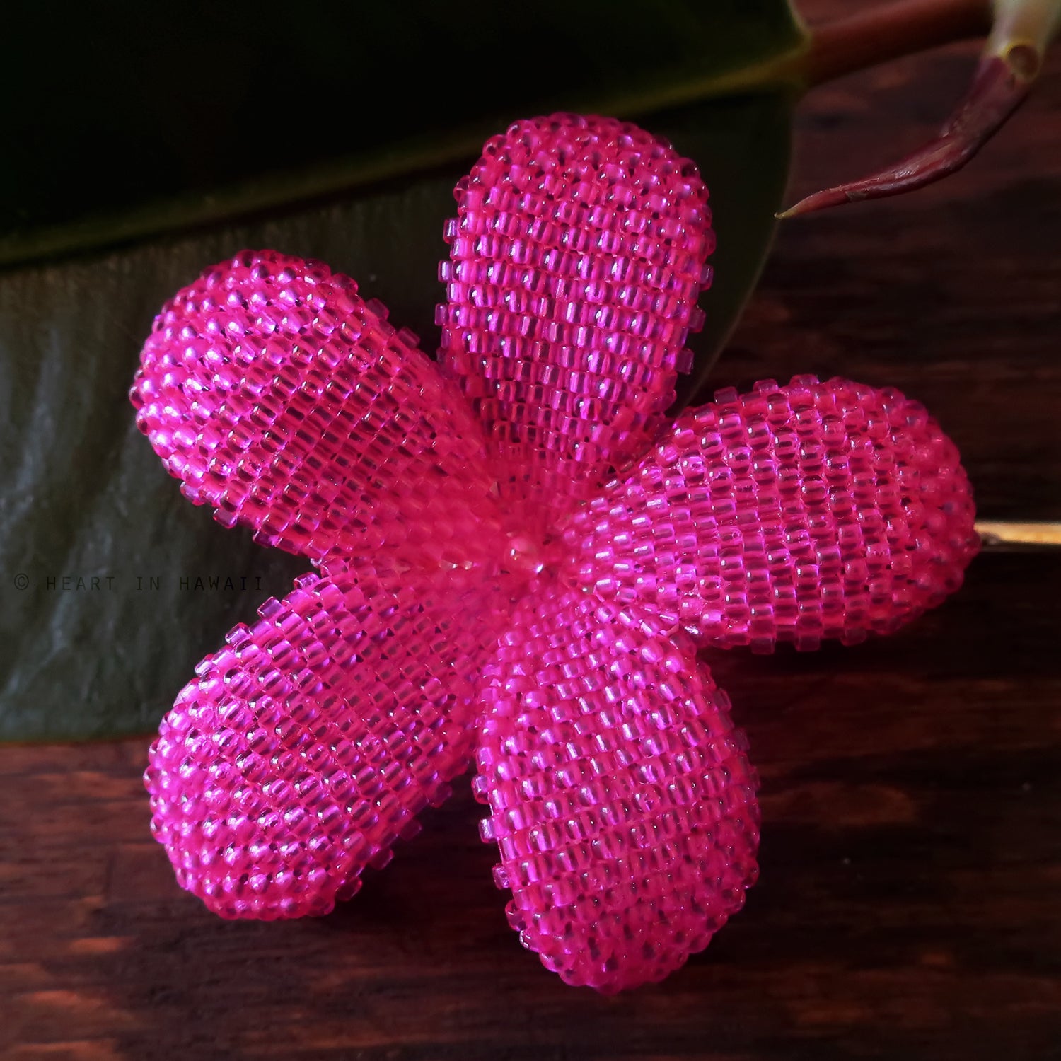 Sturdy Crocheted Cast Iron Handle Cover - Pink Plumeria Maui