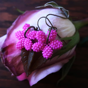 Heart in Hawaii Plumeria Flowers and Tropical Leaves - Fuchsia