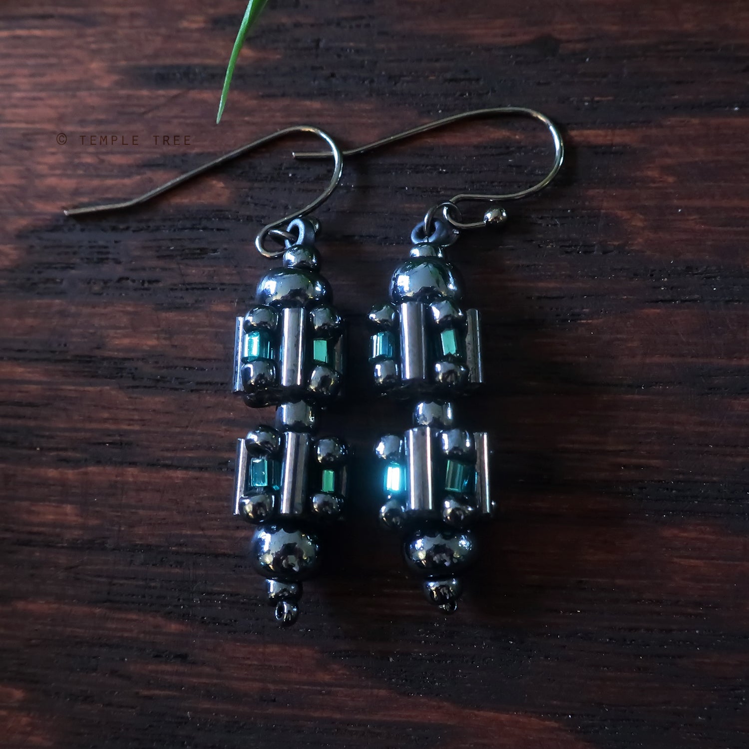 Circuit Breaker - Ancient Fuse Box Earrings by Temple Tree - Grey