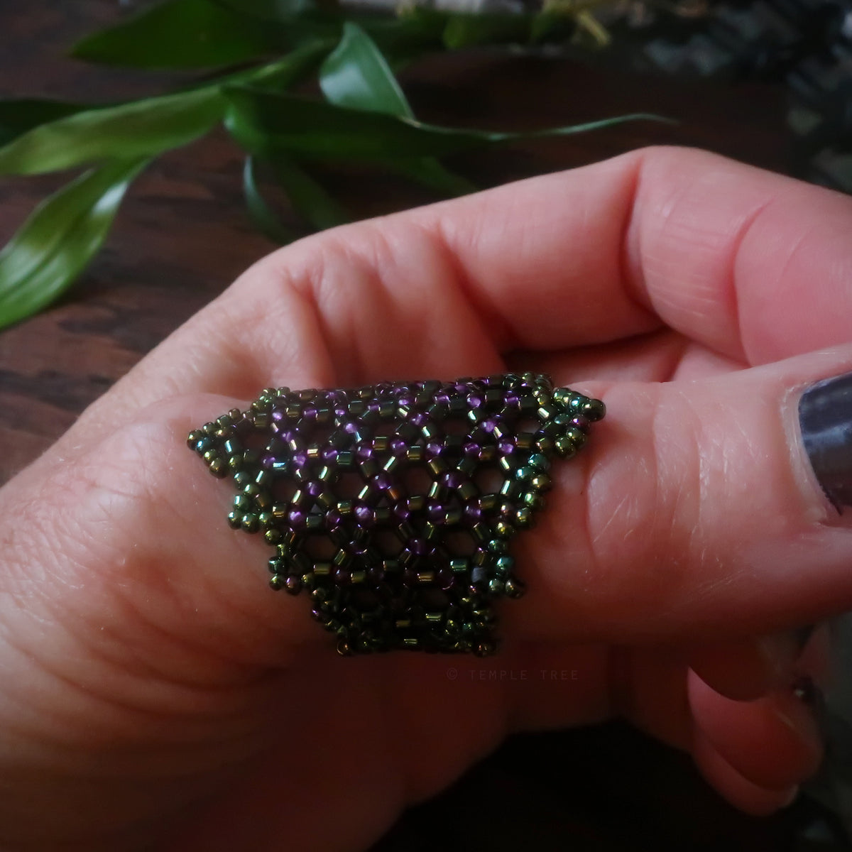 Temple Tree Hexagon Mandala Beaded Ring - Cyber 1 – Temple Tree | Heart ...