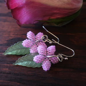Heart in Hawaii Plumeria Flowers and Tropical Leaves - Lavender