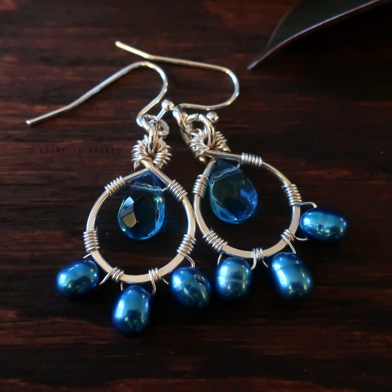 Heart in Hawaii Petal Drop Earrings - Molokini