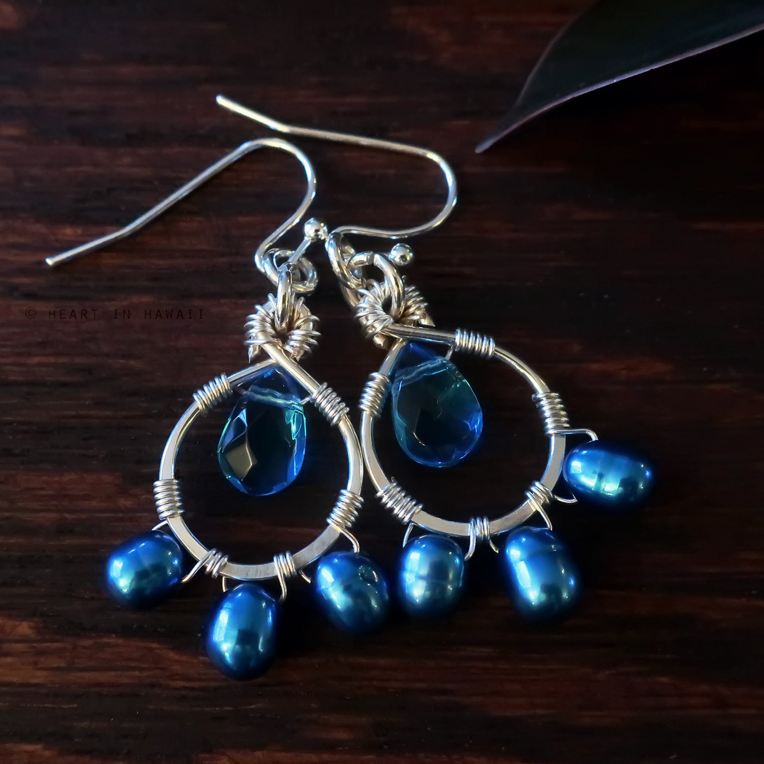 Heart in Hawaii Petal Drop Earrings - Molokini