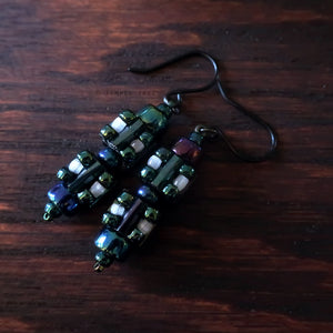 Circuit Breakers - Ancient Fuse Box Earrings by Temple Tree - NeoChrome
