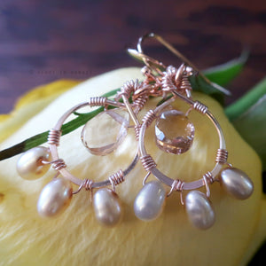 Heart in Hawaii Rose Gold Petal Drop Earrings - Rose