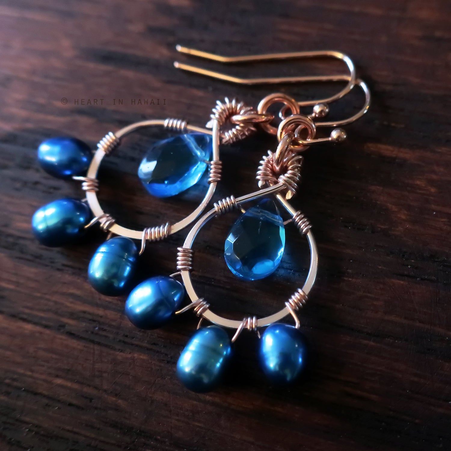 Heart in Hawaii Petal Drop Earrings - Molokini
