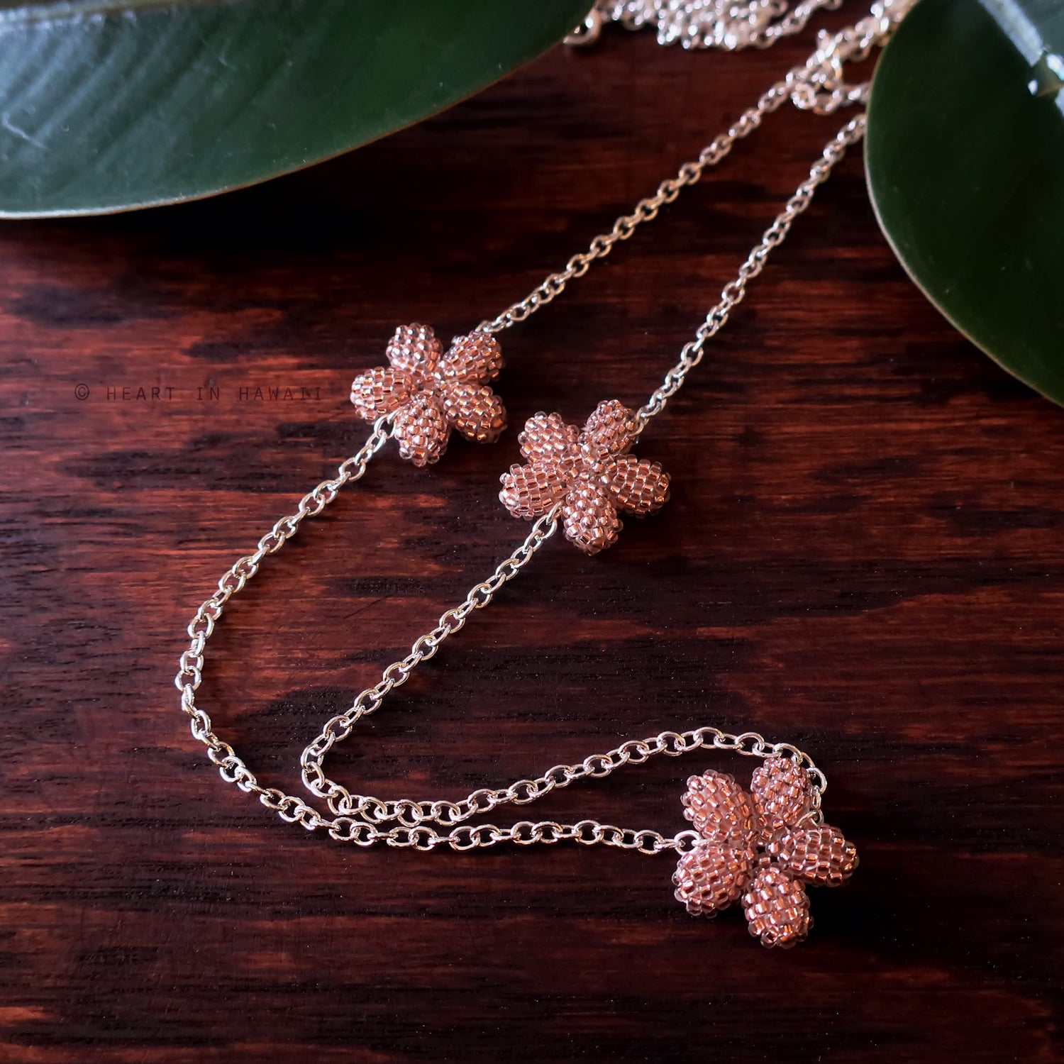 Four Leaf Clover 3 Flower Necklace