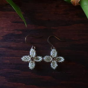 Heart in Hawaii Beaded Quatrefoil Earrings - Sugarcane