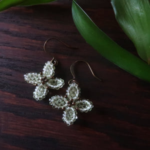Heart in Hawaii Beaded Quatrefoil Earrings - Sugarcane