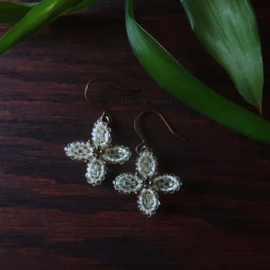 Heart in Hawaii Beaded Quatrefoil Earrings - Sugarcane