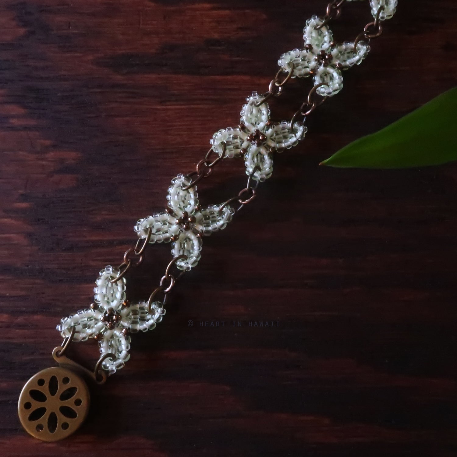 Heart in Hawaii Beaded Quatrefoil Bracelet - Sugarcane