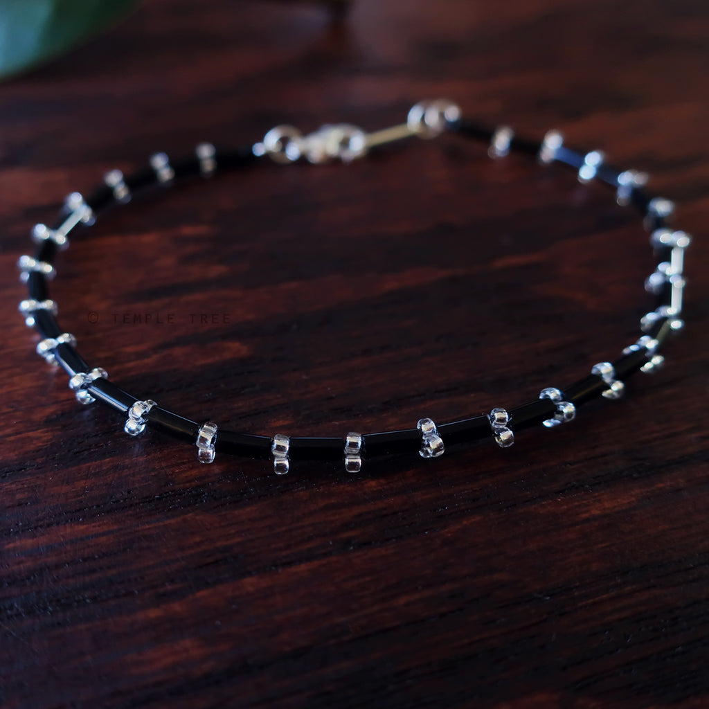 Temple Tree Thin Bamboo Weave Beaded Bracelet - Constellations