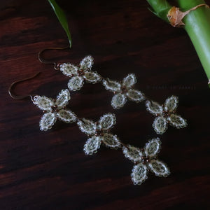 Heart in Hawaii Beaded Triple Quatrefoil Earrings - Sugarcane