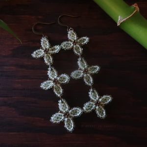 Heart in Hawaii Beaded Triple Quatrefoil Earrings - Sugarcane